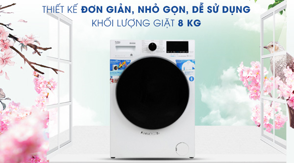 Máy giặt lồng ngang Beko Inverter 8kg WCV8649XWST