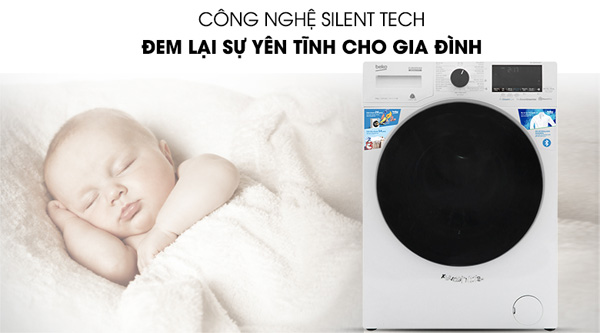 Máy giặt lồng ngang Beko Inverter 9kg WCV9649XWST