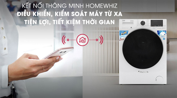 Máy giặt lồng ngang Beko Inverter 9kg WCV9649XWST