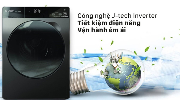  Máy giặt Sharp Inverter 12.5 kg ES-FK1252SV-G