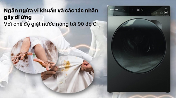 Máy giặt Sharp Inverter 12.5 kg ES-FK1252SV-G