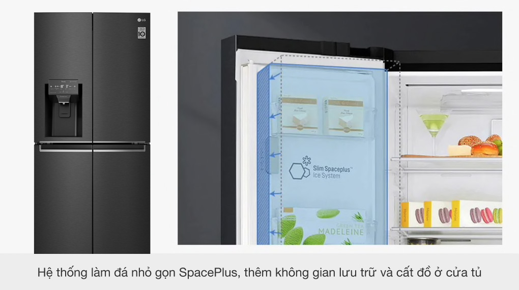 Tủ lạnh LG GR D22MB có tính năng lấy đá bên ngoài