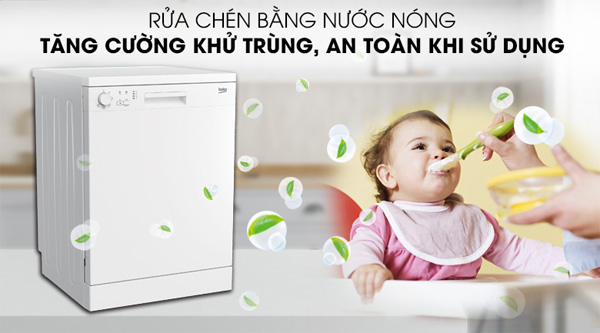  Máy rửa chén bát độc lập có sấy Beko DFN05311W