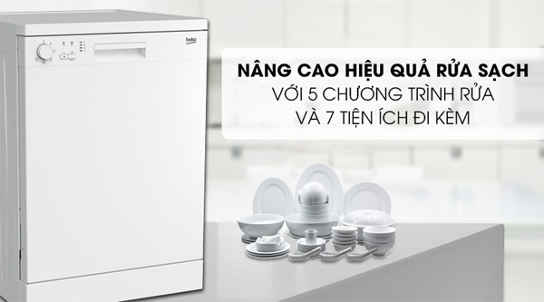  Máy rửa chén bát độc lập có sấy Beko DFN05311W