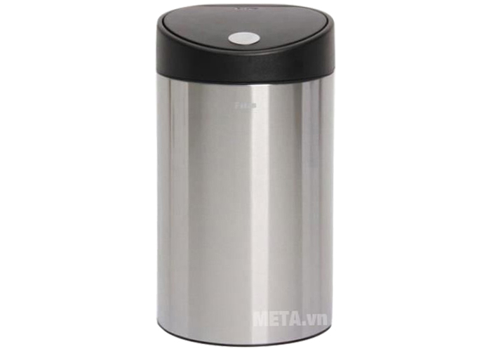 Thùng rác Inox nhấn tròn nhỏ Fitis RTS1-901 - 12L (bạc)