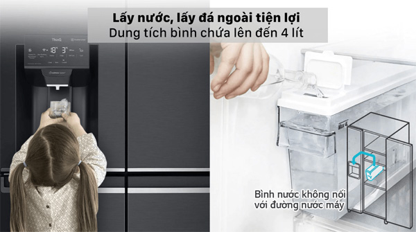 Tủ lạnh LG Inverter 496 lít GR-X22MB (mới 2021)