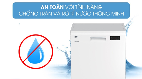 Máy rửa bát độc lập inverter 14 bộ có sấy Beko DFN16410W (6 chương trình rửa)