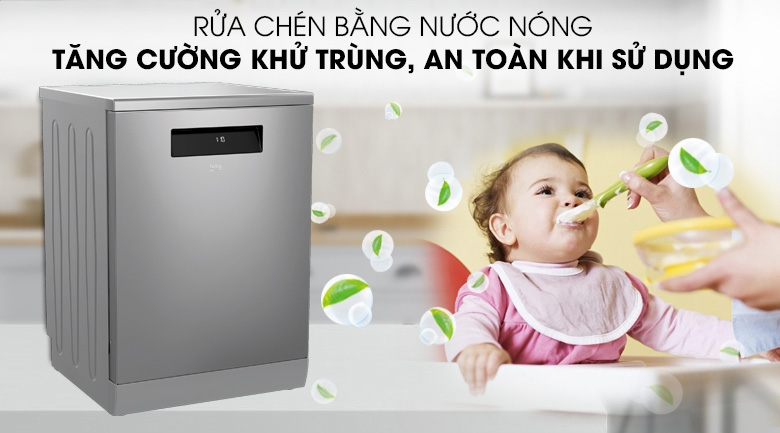 Công nghệ rửa nước nóng giúp tiêu diệt vi khuẩn gây bệnh