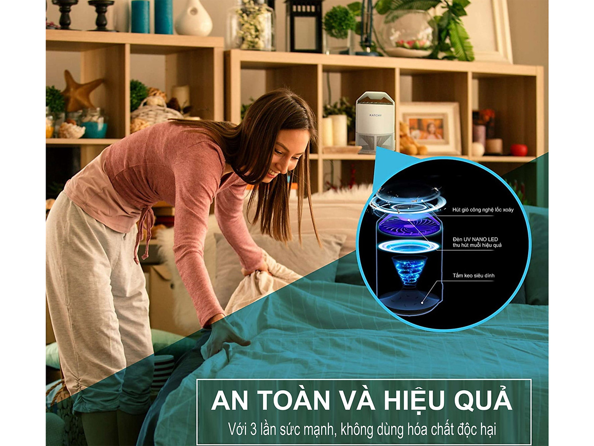 Đèn hoạt động hiệu quả trong không gian lên đến 75m2