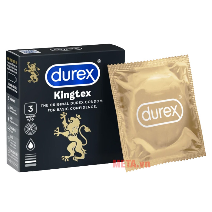 Bao cao su Kingtex Durex có chất liệu cao su tự nhiên 