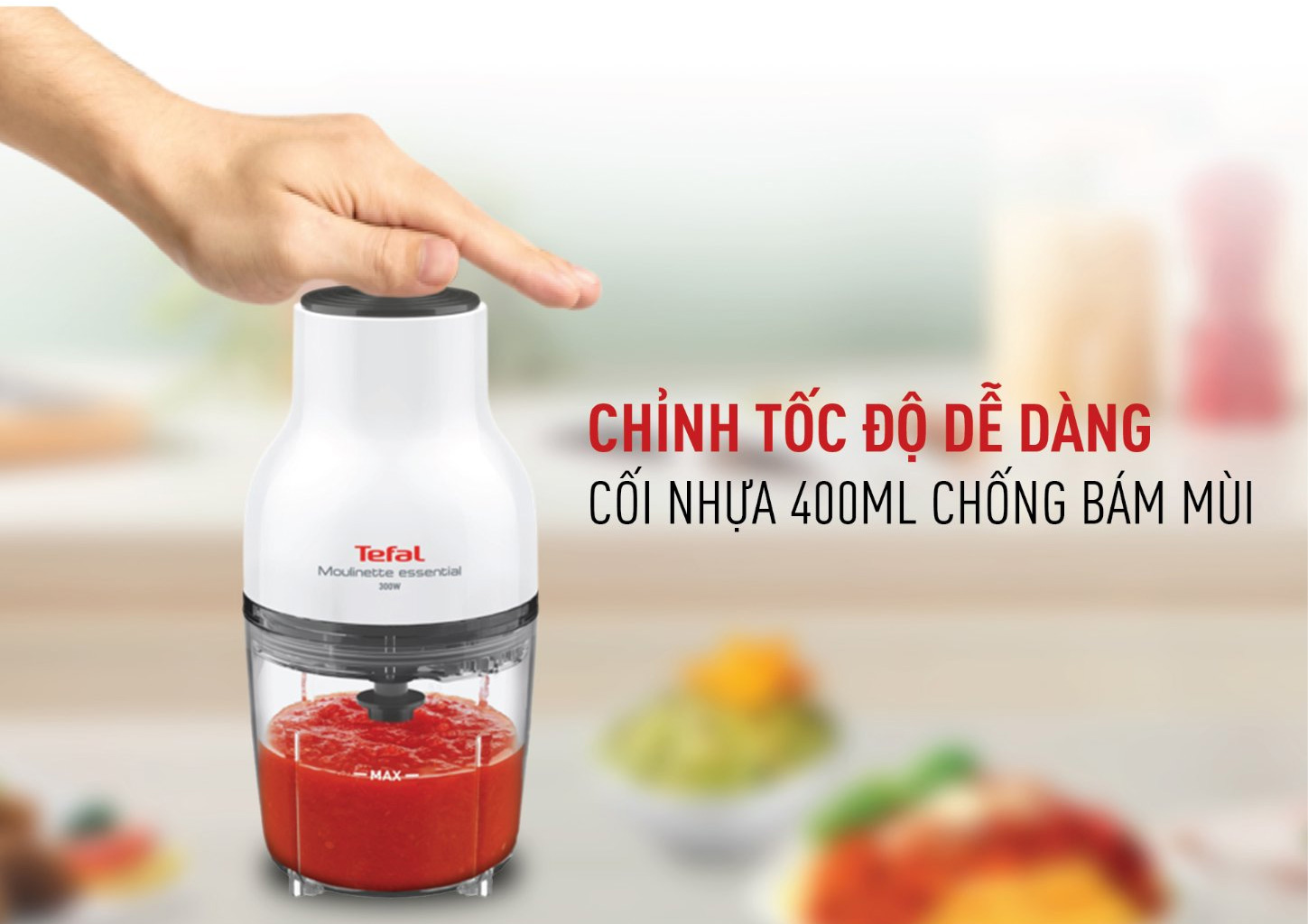 Dễ dàng điều chỉnh tốc độ xay