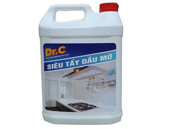 Siêu tẩy dầu mỡ Dr.C - đánh bay vết bẩn cứng đầu (Can lớn 5 lít)