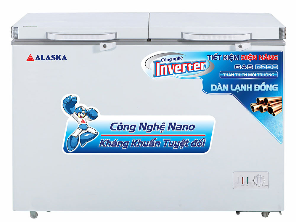 Tủ đông Alaska Inverter BCD-5568CI 372 lít (1 ngăn đông, 1 ngăn mát)