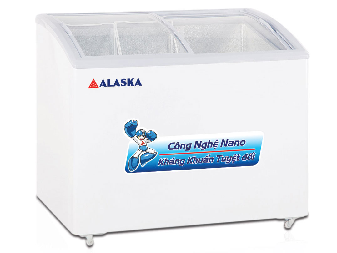 Tủ đông nắp kính cong Alaska KC-210 210 lít