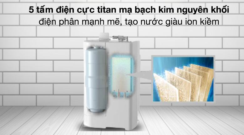 5 tấm điện cực giúp tạo ra nước ion giàu ion kiềm