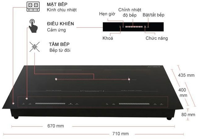 Bếp điện đôi Junger MTD-71