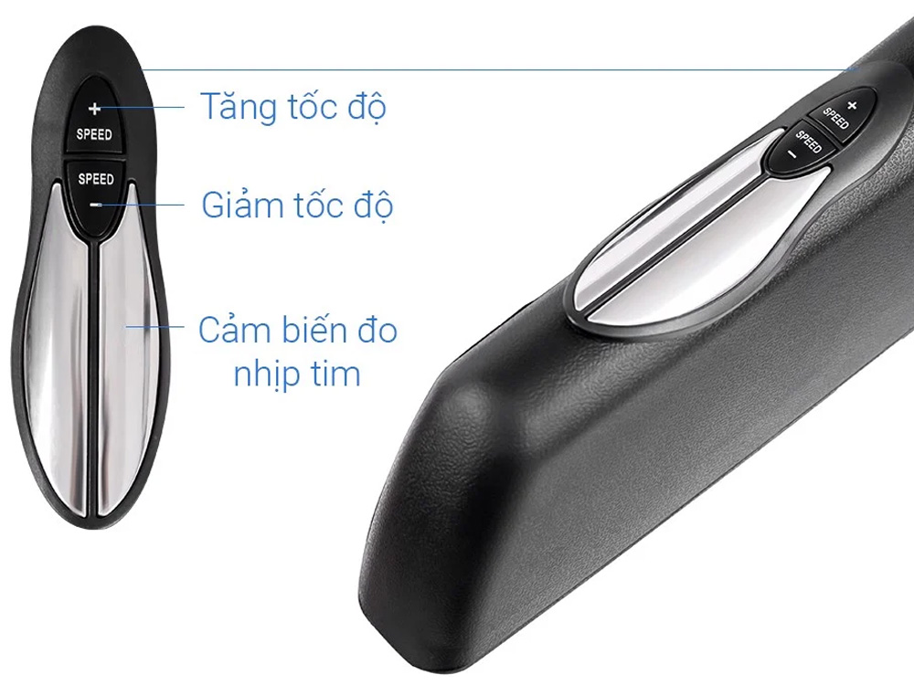 Cảm biến nhịp tim tích hợp trên tay cầm