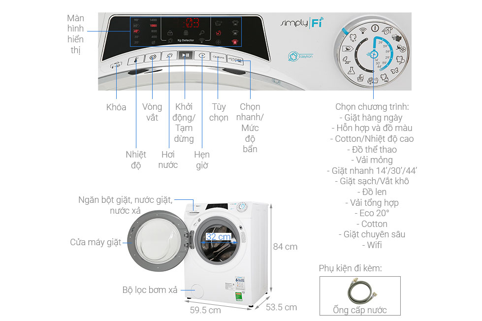 Máy giặt Candy Inverter 