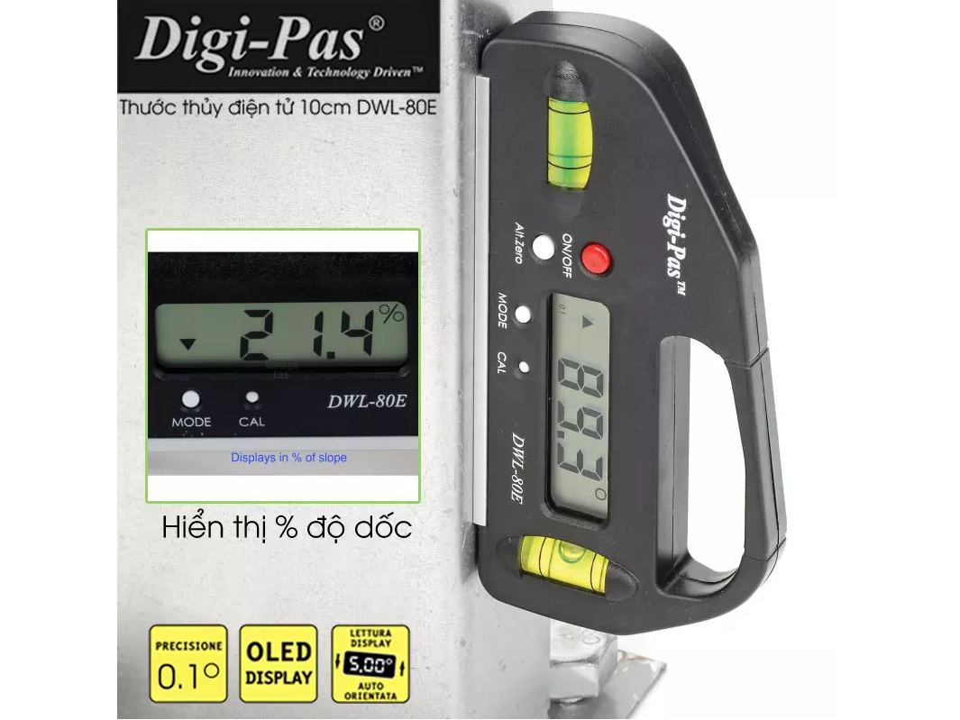 Thước thủy điện tử Digi-pas DWL 80E