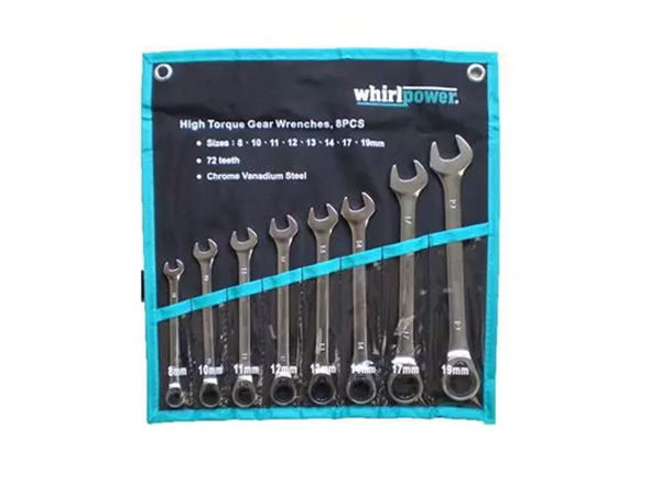Bộ cờ lê vòng miệng tự động 8 chi tiết Whirlpower 1244-TV01-0608