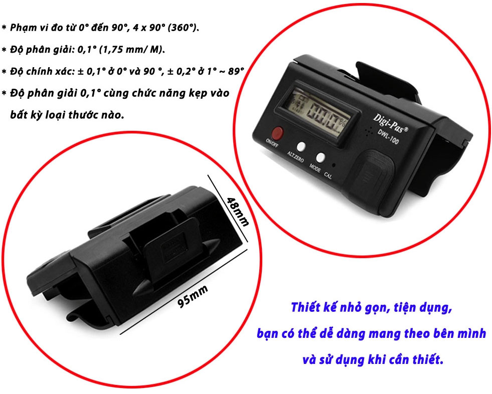 Thước thủy Digi-Pas DWL-100