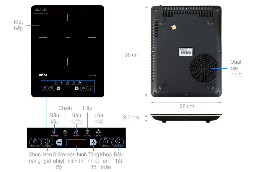 Bếp từ Kiwa KI-132GB