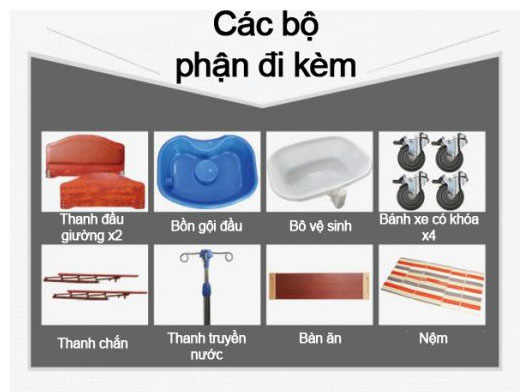 Phụ kiện của giường bệnh nhân 