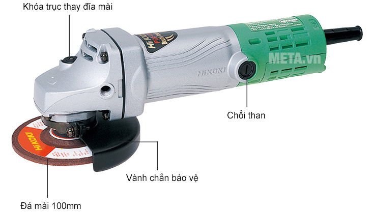 Các bộ phận của máy mài Hikoki PDA100K
