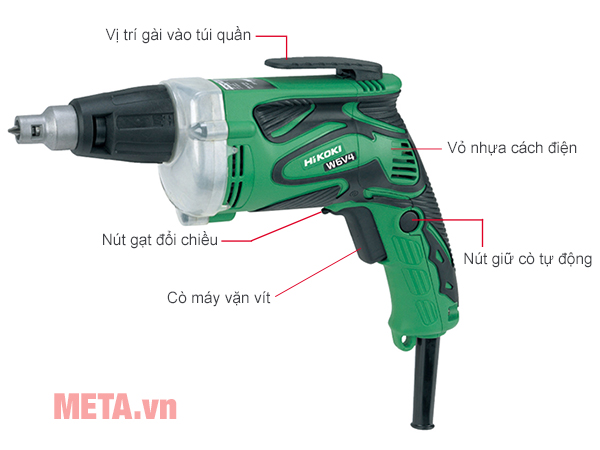 Cấu tạo của máy vặn vít Hikoki W6VA4 620W