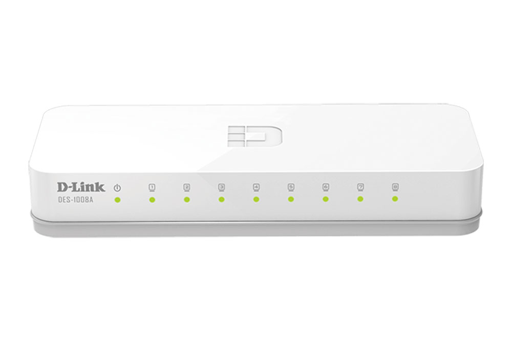 Switch with 8 PoE Ports D-Link DES-1008A