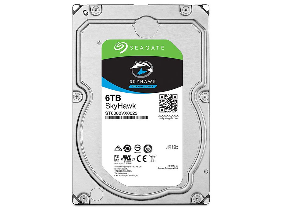 Ổ cứng HDD Seagate Skyhawk 6TB 3.5 inch, 5400RPM, SATA, 256MB Cache (ST6000VX001)