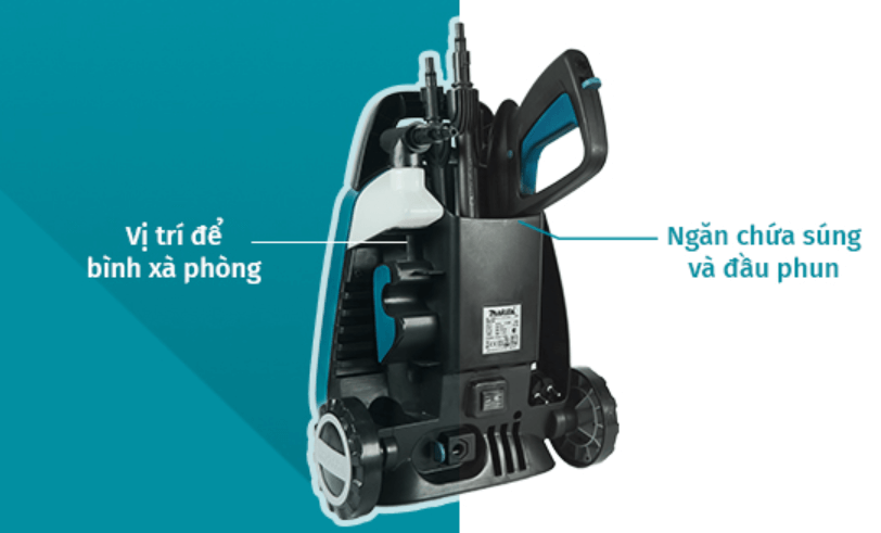 Máy xịt áp lực cao Makita HW102 có bình chứa xà phòng