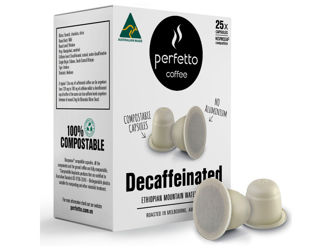 Cà phê viên nén Decaffeinated Capsules (25 viên/hộp)