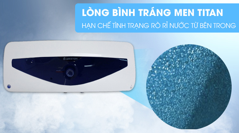 Lòng bình có tráng lớp titan chống ăn mòn, rò rỉ