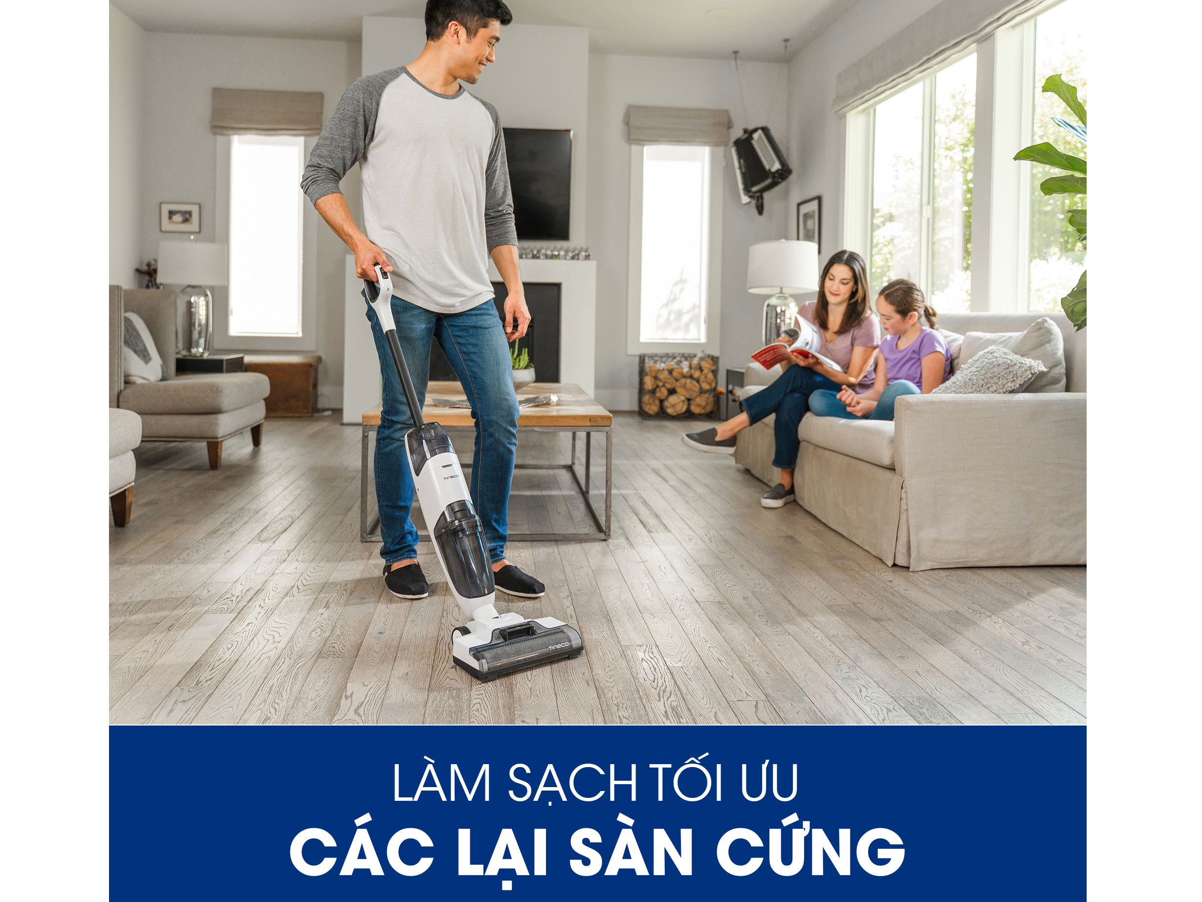 Máy lau sàn hút bụi không dây 