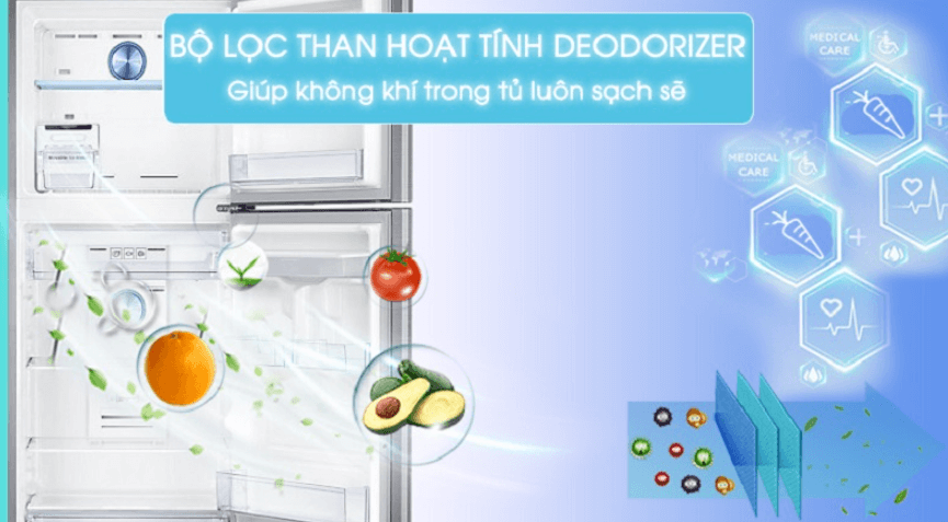 Kháng khuẩn, khử mùi mạnh mẽ bằng bộ lọc than hoạt tính Deodorizer