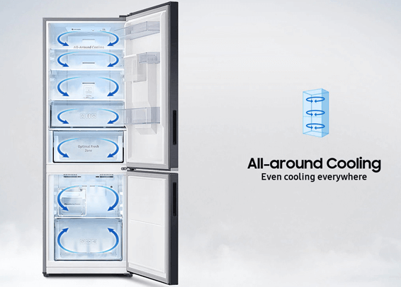 Tủ lạnh Samsung RB27N4010BU SV có công nghệ All Around Cooling làm lạnh nhanh và đồng đều