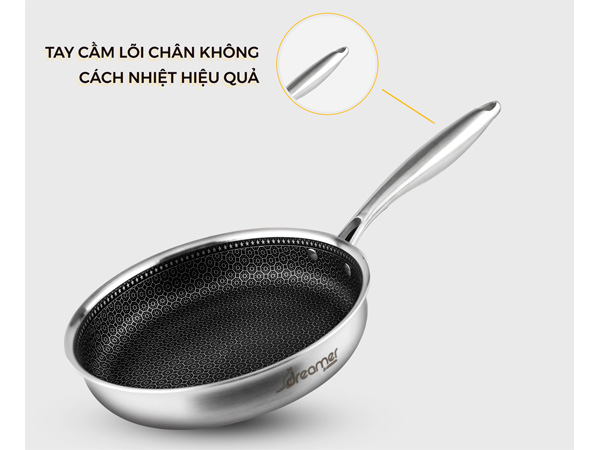 Tay cầm chắc chắn, chống bỏng