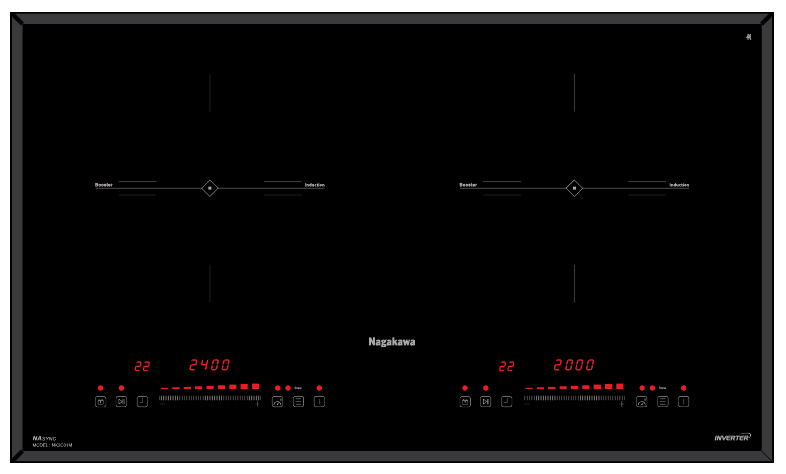 Bếp đôi điện từ Nagakawa NK2C01M