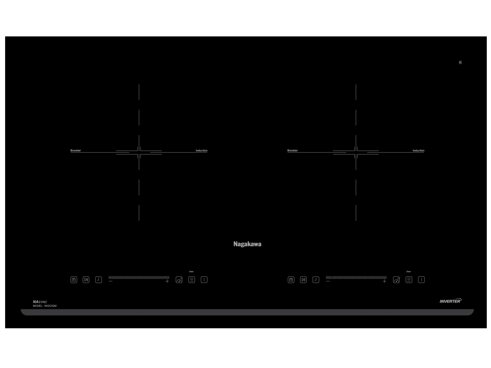 Bếp đôi điện từ Nagakawa NK2C02M