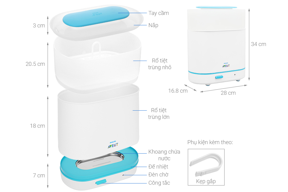 Máy tiệt trùng bình sữa  