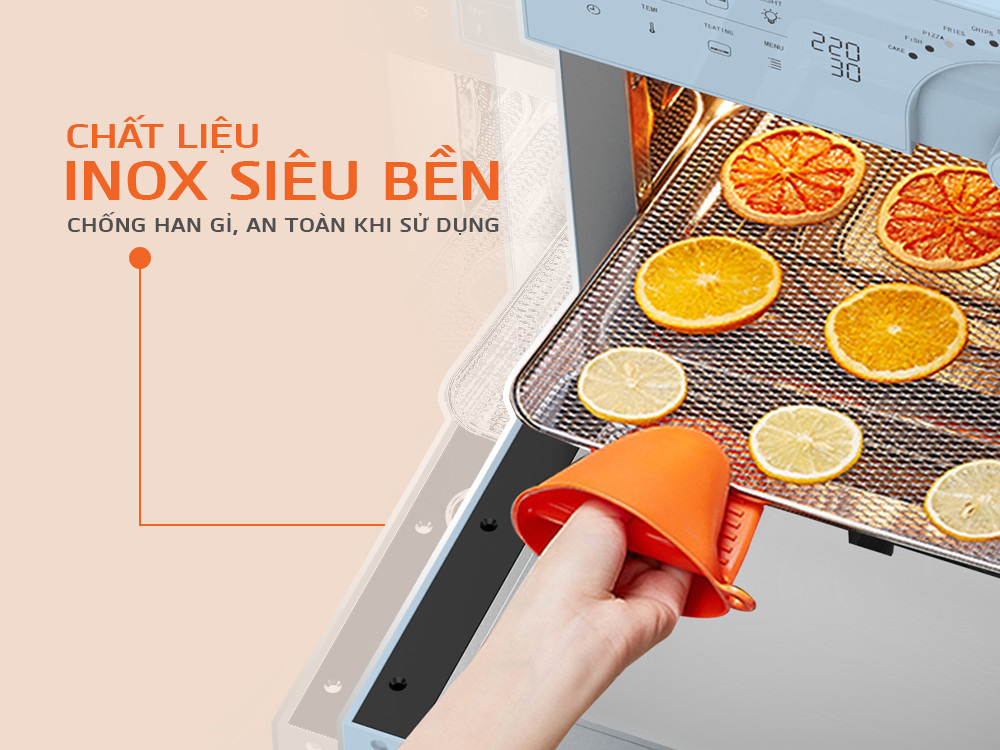 Chất liệu Inox an toàn, chắn chắn