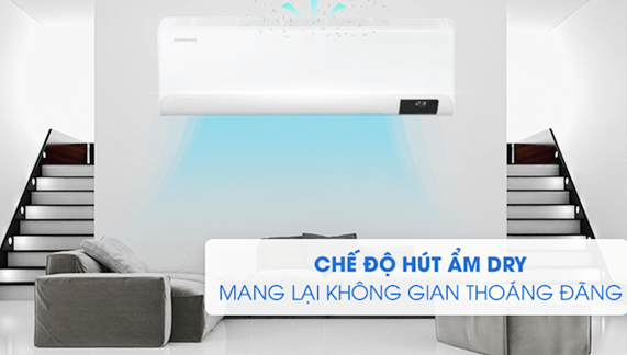 Chế độ hút ẩm (dry) giúp không gian khô ráo, thoáng đãng