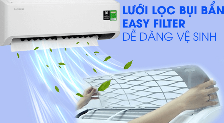 Vệ sinh nhanh chóng với lưới lọc bụi bẩn Easy Filter