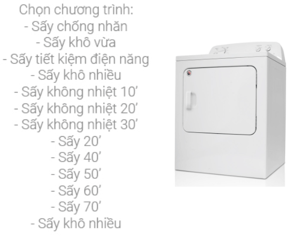 13 chương trình sấy đa dạng, linh hoạt và tiện dụng