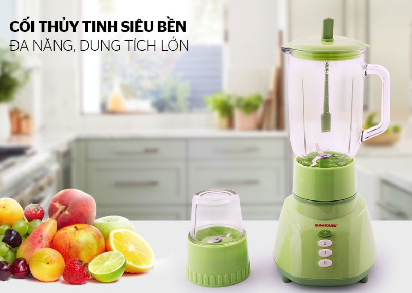 2 cối xay thủy tinh dung tích lớn