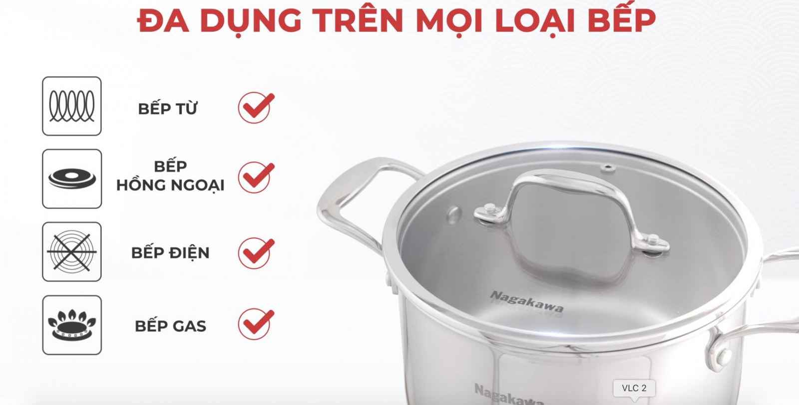 Sử dụng trên mọi loại bếp