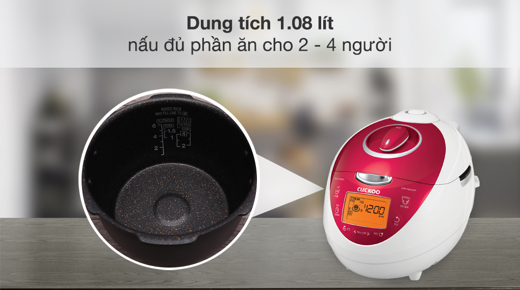 Dung tích nồi 1.08 lít