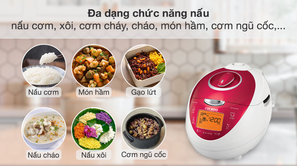 Đa dạng chức năng nấu 