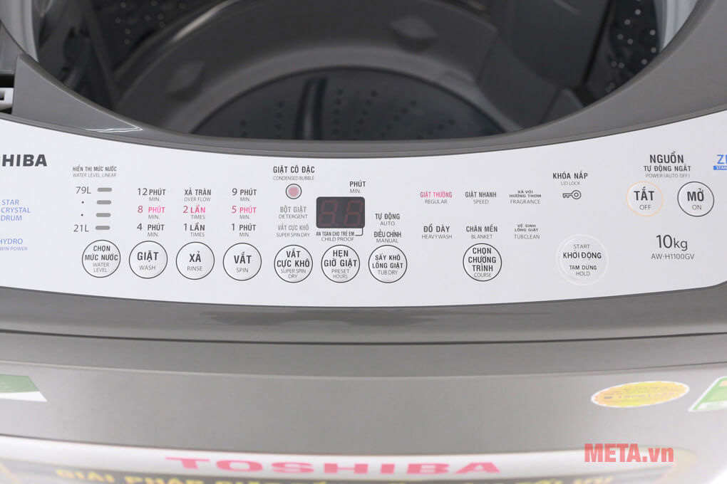 Máy giặt lồng đứng Inverter Toshiba 10kg AW-H1100GV (SM)